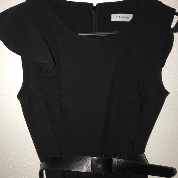 Calvin Klein Midi Dress w/ Belt - Picture 3 of 10